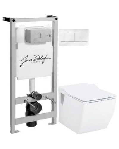 Комплект подвесной унитаз Creavit Trend TP324-11CB00E-0000 + KC2303.01.0000E + система инсталляции Jacob Delafon E5504-NF + E4316-00