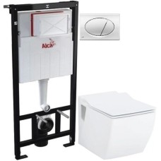 Комплект подвесной унитаз Creavit Trend TP324-11CB00E-0000 + KC2303.01.0000E + система инсталляции AlcaPlast AM101/11203:1RUSSETM71