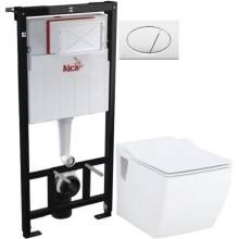Комплект подвесной унитаз Creavit Trend TP324-11CB00E-0000 + KC2303.01.0000E + система инсталляции AlcaPlas AM101/11203:1RUSSETM70