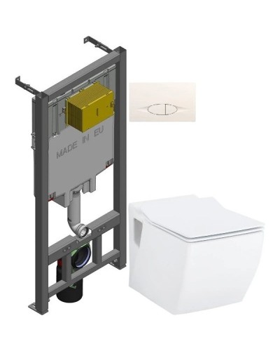 Комплект подвесной унитаз Creavit Trend TP324-11CB00E-0000 + KC2303.01.0000E + система инсталляции Jacob Delafon E29025-NF + E29026-01R