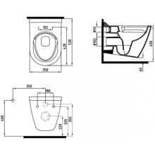 Комплект подвесной унитаз Bien Mineral MNKA052N1VP0W3000 + система инсталляции Villeroy & Boch 92246100 + 92249061