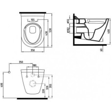 Комплект подвесной унитаз Bien Mineral MNKA052N1VP0W3000 + система инсталляции Villeroy & Boch 92246100 + 92249061