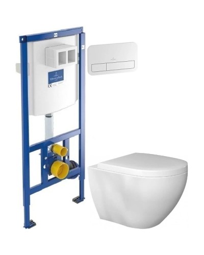 Комплект подвесной унитаз Bien Dune DNKA052N1VP0W3000 + система инсталляции Villeroy & Boch 92246100 + 92249068