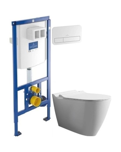 Комплект подвесной унитаз Bien Mineral MNKA052N1VP0W3000 + система инсталляции Villeroy & Boch 92246100 + 92249068