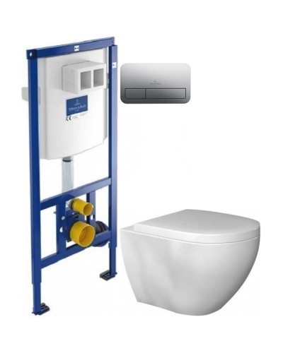 Комплект подвесной унитаз Bien Dune DNKA052N1VP0W3000 + система инсталляции Villeroy & Boch 92246100 + 92249061