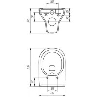 Комплект подвесной унитаз Cersanit City MZ-CITY-COn-S-DL + система инсталляции Villeroy & Boch 92246100 + 92249068