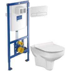Комплект подвесной унитаз Cersanit City MZ-CITY-COn-S-DL + система инсталляции Villeroy & Boch 92246100 + 92249068