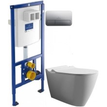 Комплект подвесной унитаз Bien Mineral MNKA052N1VP0W3000 + система инсталляции Villeroy & Boch 92246100 + 92249061