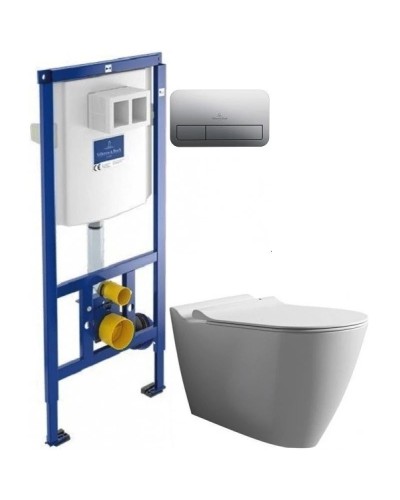 Комплект подвесной унитаз Bien Mineral MNKA052N1VP0W3000 + система инсталляции Villeroy & Boch 92246100 + 92249061