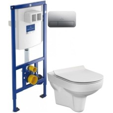 Комплект подвесной унитаз Cersanit City MZ-CITY-COn-S-DL + система инсталляции Villeroy & Boch 92246100 + 92249061