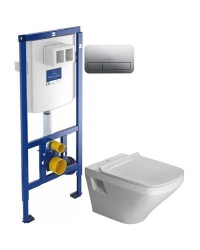 Комплект подвесной унитаз Duravit Durastyle 2536090000 + 0063790000 + система инсталляции Villeroy & Boch 92246100 + 92249061