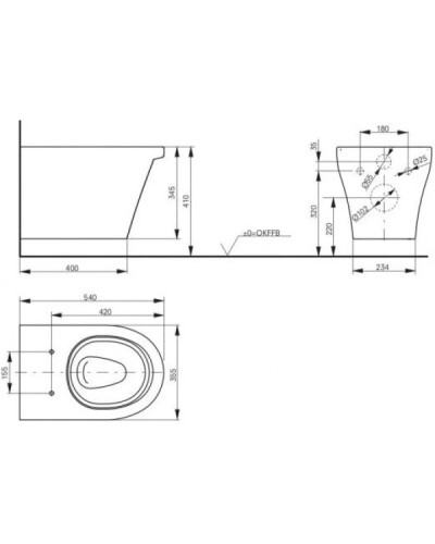 Комплект подвесной унитаз Toto CF CW132Y#NW1 + VC130 + система инсталляции Villeroy & Boch 92246100 + 92249068