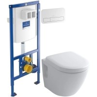 Комплект подвесной унитаз Toto NC CW762Y + VC100N + система инсталляции Villeroy & Boch 92246100 + 92249068