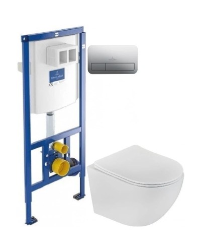 Комплект подвесной унитаз Teka Manacor 11.732.00.02 + система инсталляции Villeroy & Boch 92246100 + 92249061