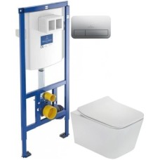 Комплект подвесной унитаз Teka Formentera 11.732.00.00 + система инсталляции Villeroy & Boch 92246100 + 92249061