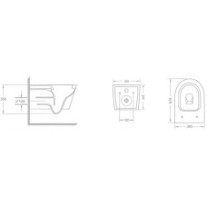 Комплект подвесной унитаз Teka Nexos 117320001 + система инсталляции Villeroy & Boch 92246100 + 92249061