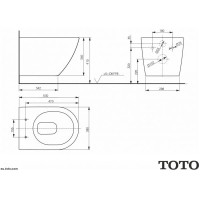 Комплект подвесной унитаз Toto NC CW762Y + VC100N + система инсталляции Villeroy & Boch 92246100 + 92249061