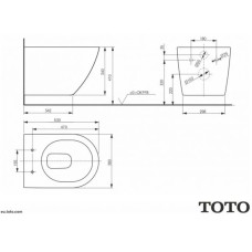 Комплект подвесной унитаз Toto NC CW762Y + VC100N + система инсталляции Villeroy & Boch 92246100 + 92249061