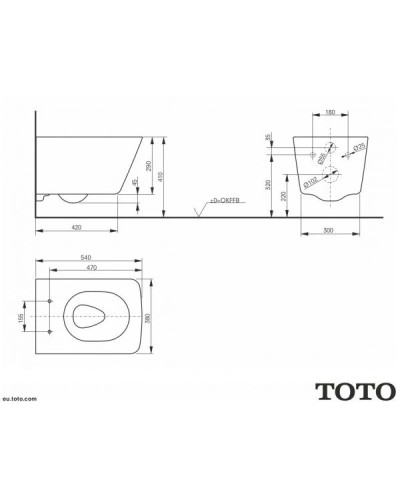 Комплект подвесной унитаз Toto SP CW532Y + TC512F + система инсталляции Villeroy & Boch 92246100 + 92249061