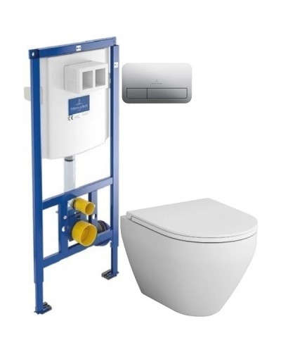 Комплект подвесной унитаз Am.Pm Spirit 2.0 C701700WH + C707857WH + система инсталляции Villeroy & Boch 92246100 + 92249061