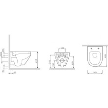 Комплект подвесной унитаз Am.Pm Spirit 2.0 C701700WH + C707857WH + система инсталляции Villeroy & Boch 92246100 + 92249061