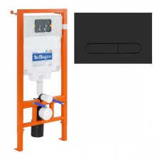 Инсталляция для подвесного унитаза с кнопкой PROSPERO BelBagno BB002-80/BB007-PR-NERO.M