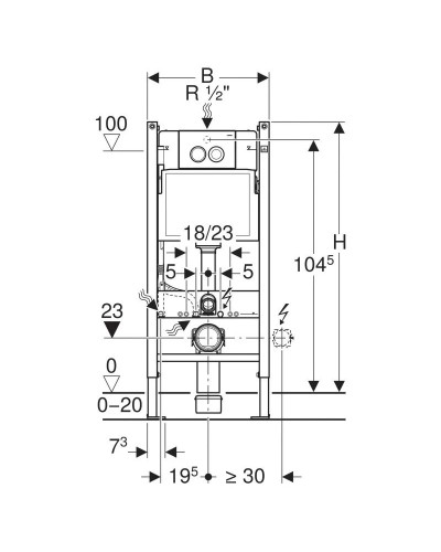 Комплект подвесной унитаз Kolo New Eco K93120000 + K90121000 + система инсталляции Geberit 458.122.21.1