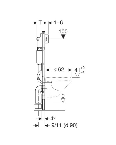 Комплект подвесной унитаз Kolo New Eco K93120000 + K90121000 + система инсталляции Geberit 458.122.21.1