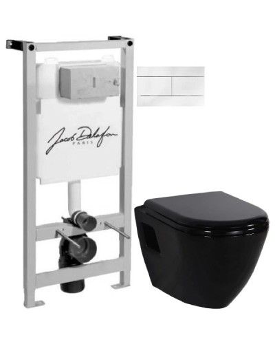 Комплект подвесной унитаз Creavit Terra TP325-11SI00E-0000 + KC0103.03.1300E + система инсталляции Jacob Delafon E5504-NF + E4316-00