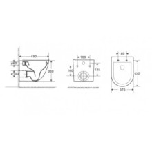 Комплект подвесной унитаз WeltWasser Merzbach 004GL-WT 10000003661 + система инсталляции Grohe 38772001