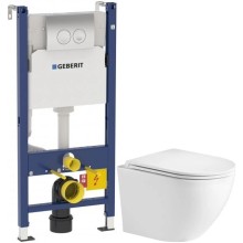 Комплект подвесной унитаз WeltWasser Merzbach 004GL-WT 10000003661 + система инсталляции Geberit 458.124.21.1