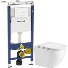 Комплект подвесной унитаз WeltWasser Merzbach 004GL-WT 10000003661 + система инсталляции Geberit 458.125.11.1