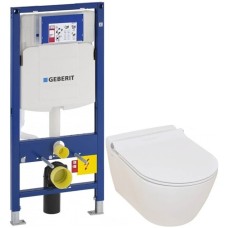 Комплект подвесной унитаз Serel Smart SM25SL + система инсталляции Geberit 111.300.00.5