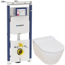 Комплект подвесной унитаз Serel Smart SM25SL + система инсталляции Geberit 111.362.00.5