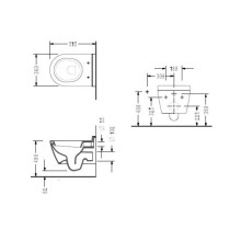 Комплект подвесной унитаз Serel Smart SM25SL + система инсталляции Jacob Delafon E29025-NF + E29026-01R