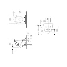 Комплект подвесной унитаз Serel Smart SM25SL + система инсталляции Villeroy & Boch 92246100 + 92249061