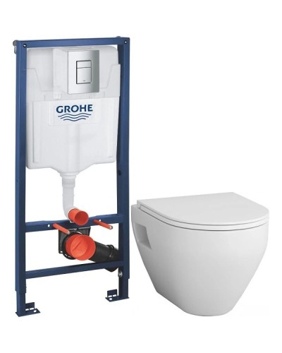 Комплект подвесной унитаз Am.Pm Spirit 2.0 C701738WH + C707857WH + система инсталляции Grohe 38772001