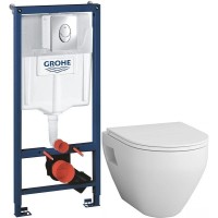 Комплект подвесной унитаз Am.Pm Spirit 2.0 C701738WH + C707857WH + система инсталляции Grohe 38721001