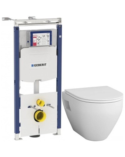 Комплект подвесной унитаз Am.Pm Spirit 2.0 C701738WH + C707857WH + система инсталляции Geberit 111.362.00.5