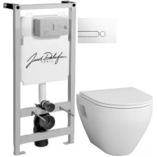 Комплект подвесной унитаз Am.Pm Spirit 2.0 C701738WH + C707857WH + система инсталляции Jacob Delafon E5504-NF + E4326-00