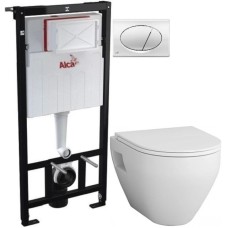 Комплект подвесной унитаз Am.Pm Spirit 2.0 C701738WH + C707857WH + система инсталляции AlcaPlast AM101/11203:1RUSSETM71