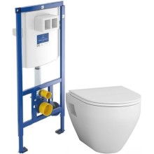 Комплект подвесной унитаз Am.Pm Spirit 2.0 C701738WH + C707857WH + система инсталляции Villeroy & Boch 92246100