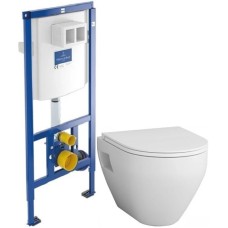 Комплект подвесной унитаз Am.Pm Spirit 2.0 C701738WH + C707857WH + система инсталляции Villeroy & Boch 92246100