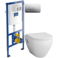 Комплект подвесной унитаз Am.Pm Spirit 2.0 C701738WH + C707857WH + система инсталляции Villeroy & Boch 92246100 + 92249061