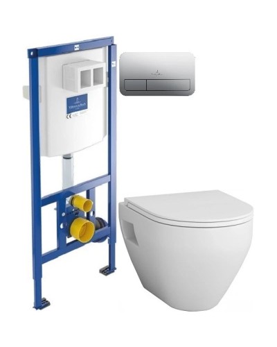 Комплект подвесной унитаз Am.Pm Spirit 2.0 C701738WH + C707857WH + система инсталляции Villeroy & Boch 92246100 + 92249061