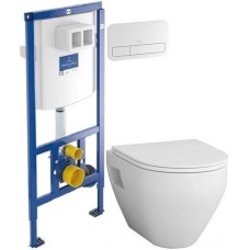 Комплект подвесной унитаз Am.Pm Spirit 2.0 C701738WH + C707857WH + система инсталляции Villeroy & Boch 92246100 + 92249068