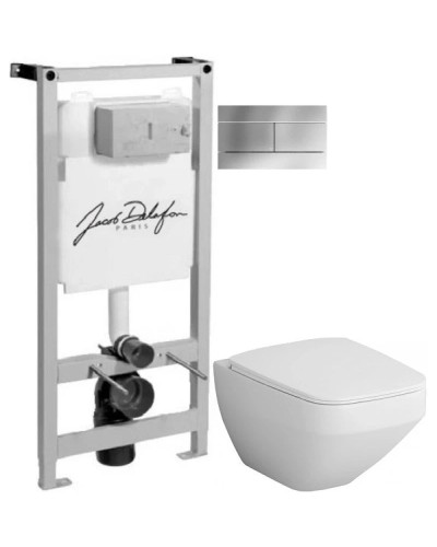 Комплект подвесной унитаз Am.Pm Inspire 2.0 C50A1700SC + система инсталляции Jacob Delafon E5504-NF + E4316-CP