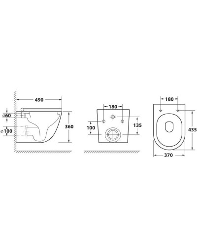 Комплект подвесной унитаз OWL 1975 Vind OWLT190302 + система инсталляции Tece 9300302 + 9240407
