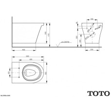 Комплект подвесной унитаз Toto CF CW132Y#NW1 + VC130 + система инсталляции Tece 9300302 + 9240407