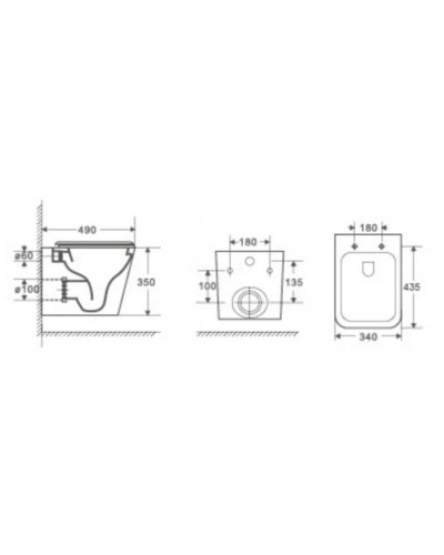 Комплект подвесной унитаз WeltWasser Gelbach 004MT-BL 10000003748 + система инсталляции Tece 9300302 + 9240407